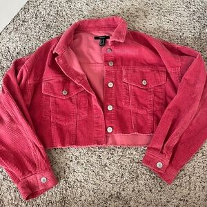 Forever 21 pink corduroy jacket
